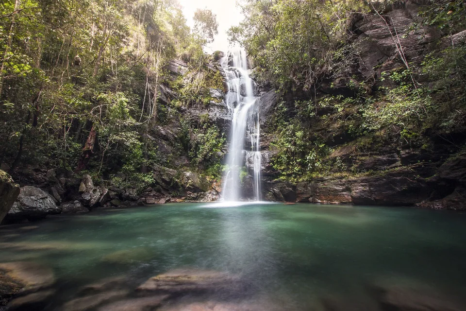 Santa Bárbara waterfall in Kalunga territory