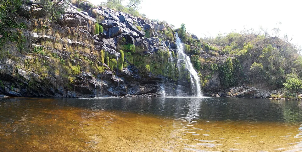 Poço-Encantado-Wasserfall in Chapada dos Veadeiros, Goiás
