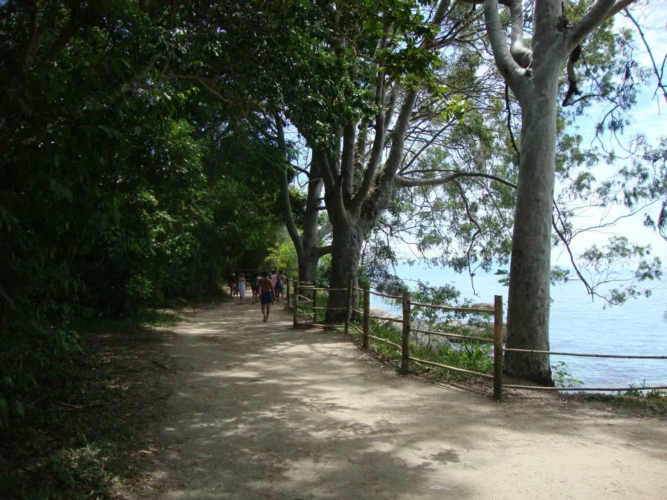 Coastal trail beside the sea near Vila do Abraão on Ilha Grande