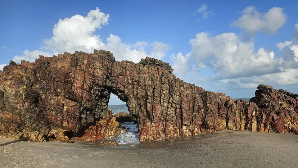 Pedra Furada rock arch on the coast of Jericoacoara