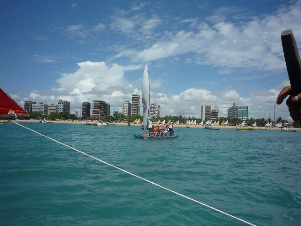 Jangadas on Pajuçara Beach in Maceió