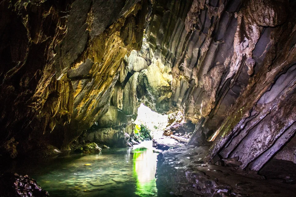 Inside Caverna Santana in PETAR