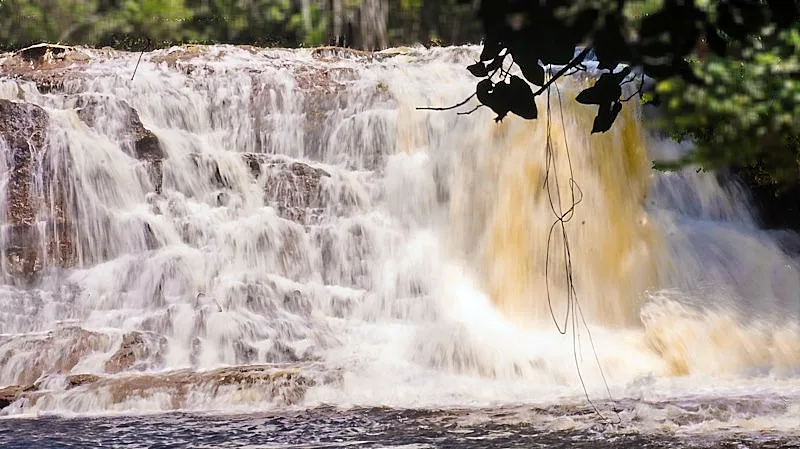 Iracema waterfall at Presidente Figueiredo, Amazonas