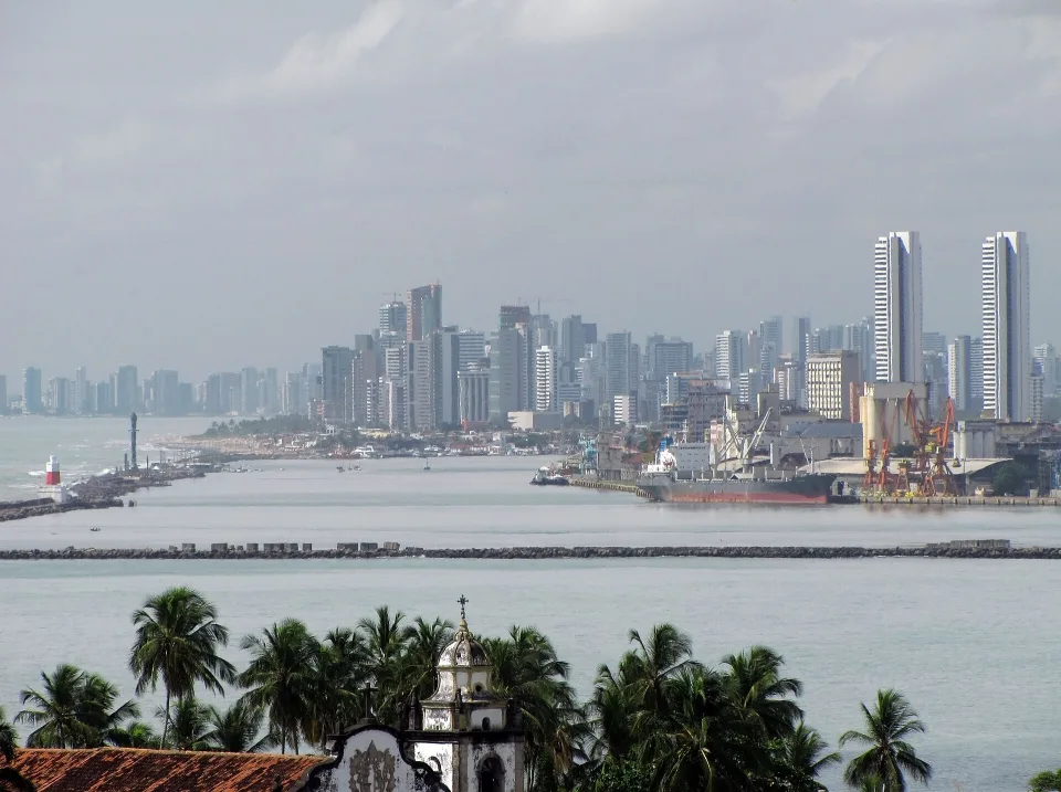 View from Olinda toward Recife, Pernambuco