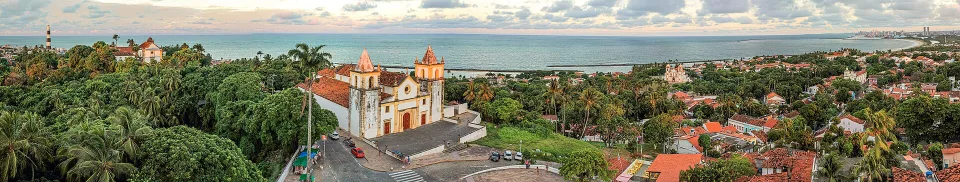 Panoramic view of historic Olinda, Pernambuco