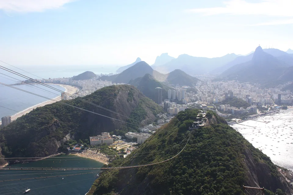 Copacabana, Morro da Urca and Cristo Redentor seen from Sugarloaf Mountain in Rio de Janeiro
