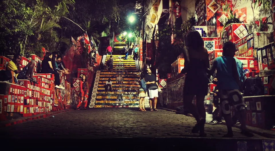 Colourful Escadaria Selarón in Lapa, Rio de Janeiro