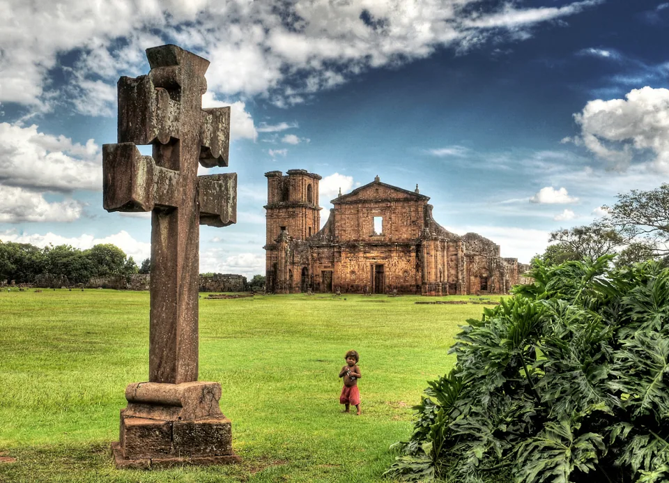 Mission church detail and grounds