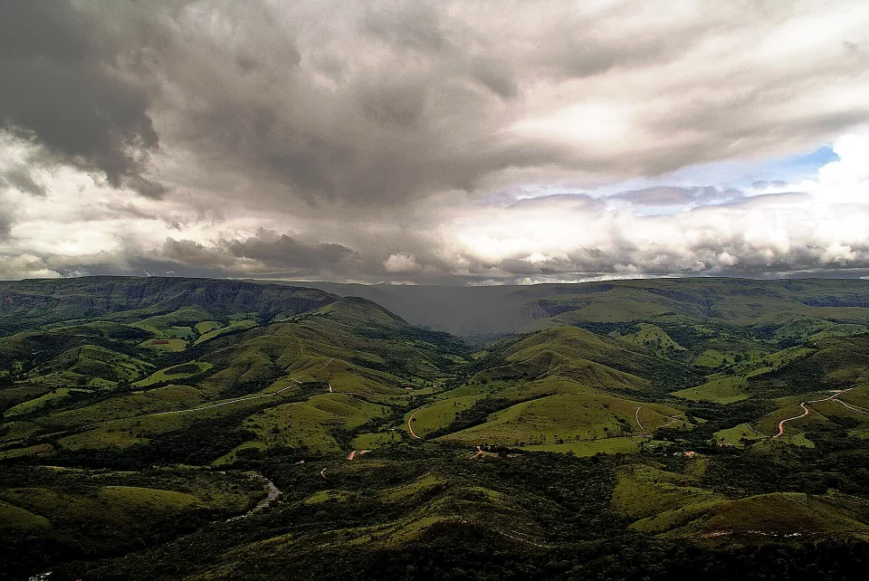 Highland landscape in Serra da Canastra National Park, Minas Gerais