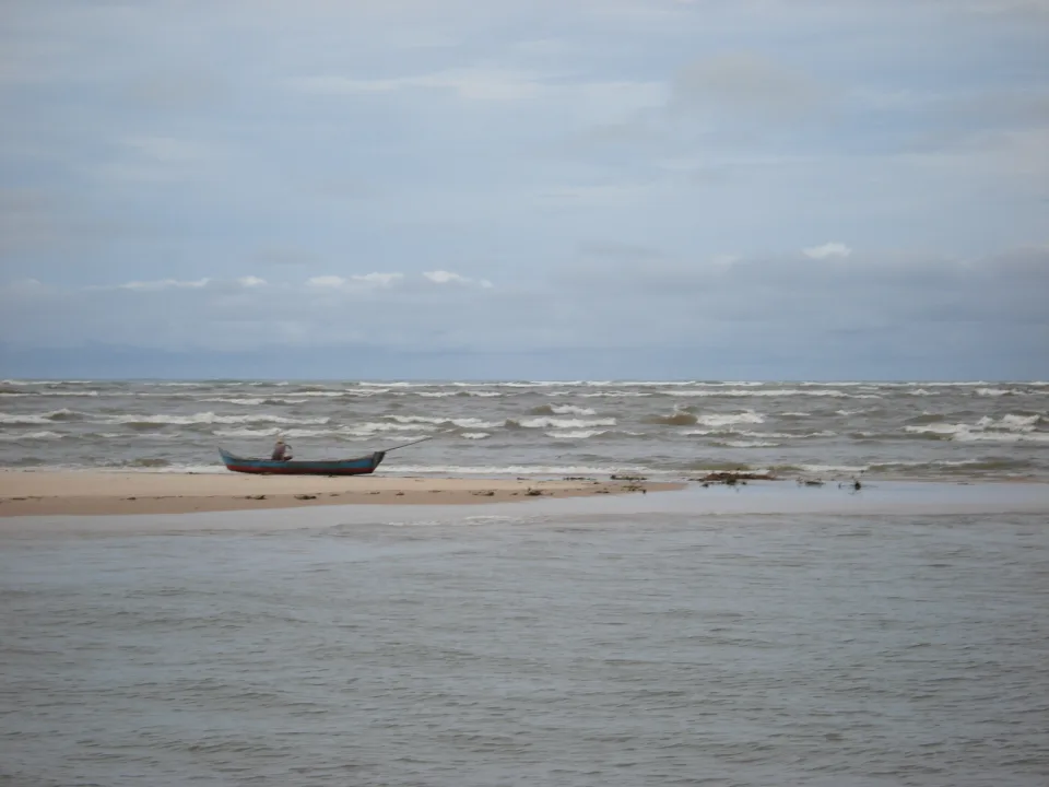 São Francisco River meeting the Atlantic in Alagoas