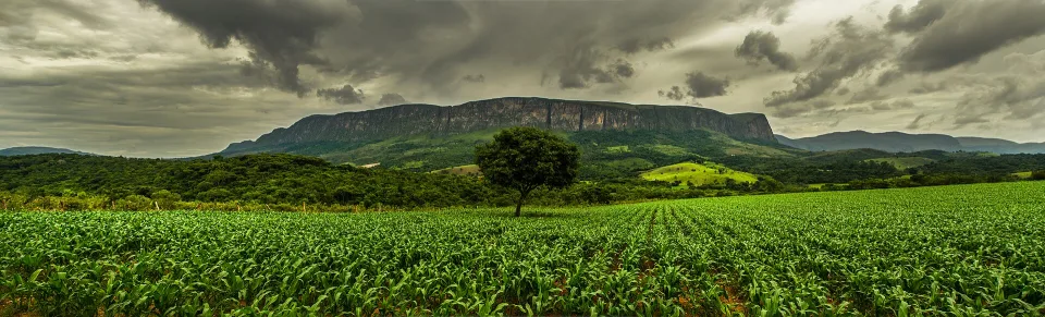 Wide highland landscape of Serra da Canastra in Minas Gerais