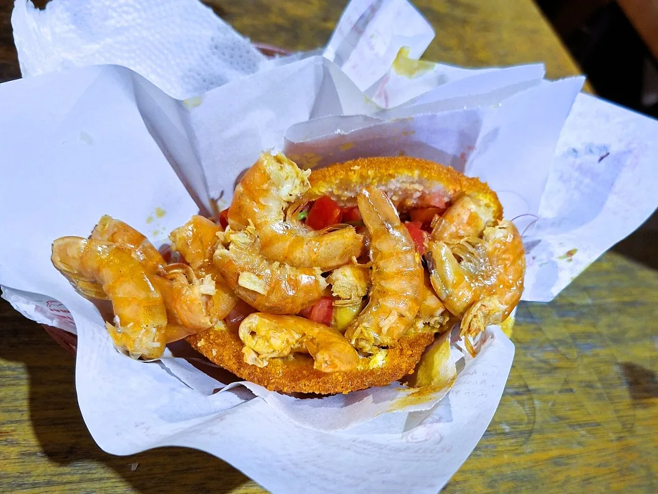 Acarajé served in Salvador, Bahia