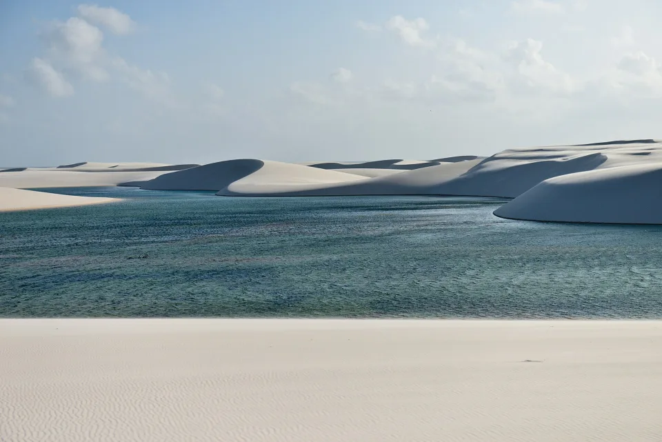 White dunes and blue lagoons in Lençóis Maranhenses